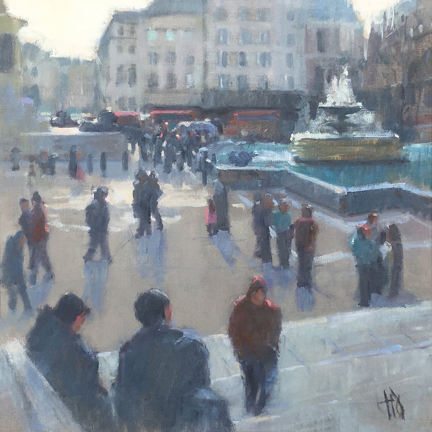 December Sun, Trafalgar Square